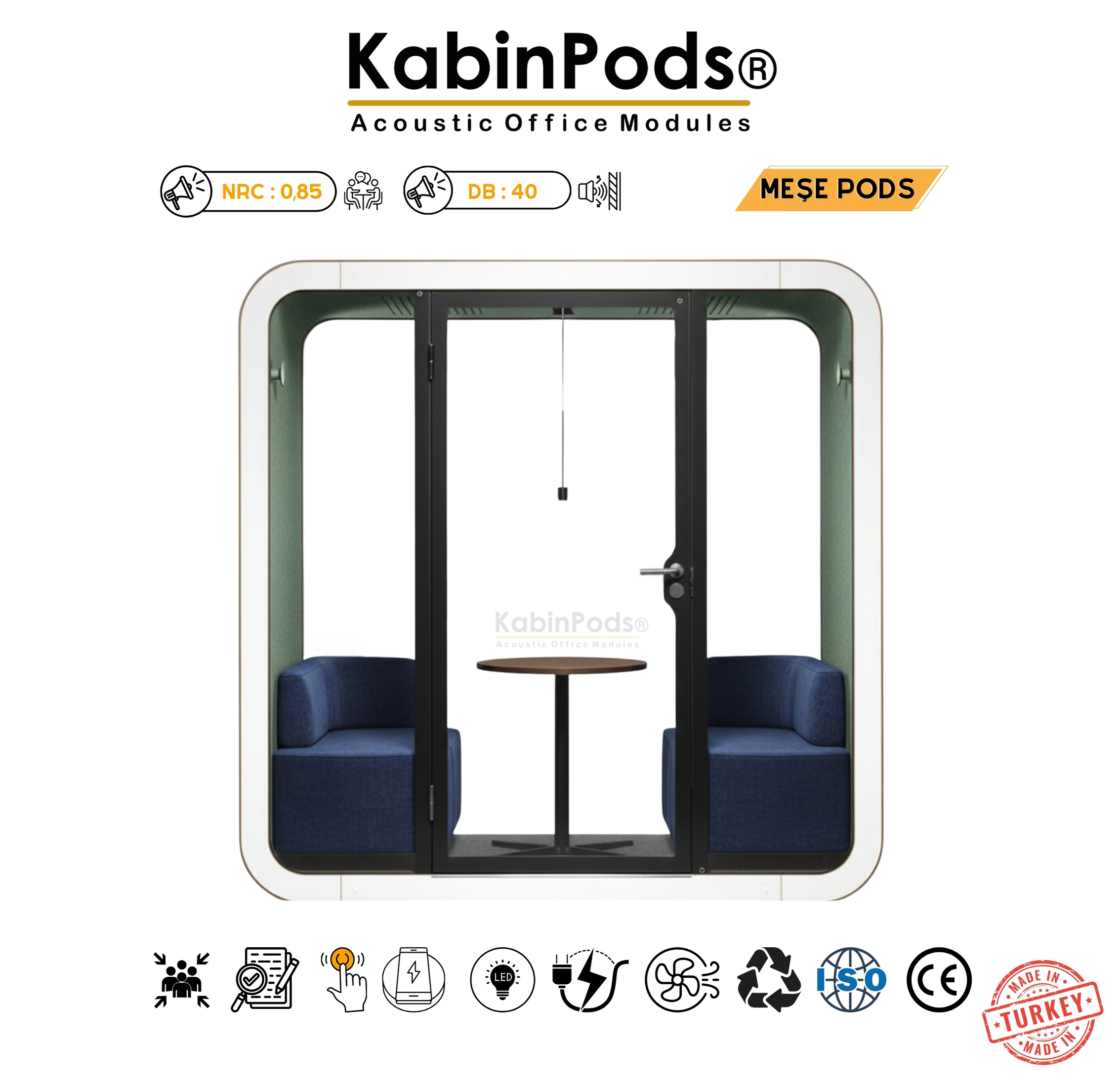 Ses Geçirmez Kabin - Toplantı Kabini Ürün Görseli